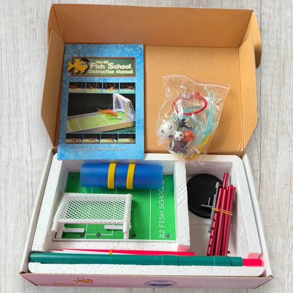 R2 Fish School Complete Kit Aquarium Fish Tricks Training Set w/ Manual CD